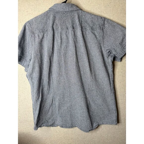 Harley-Davidson Black Label Gray Stripe Short Sleeve Button-Up Shirt Mens Med - Picture 5 of 15